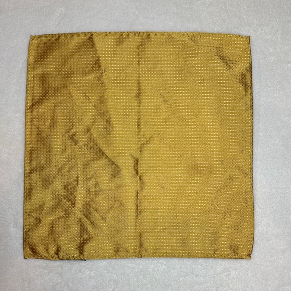 Gold Textured Silk Pocket Square from Tie Bar - Picture 1 of 5